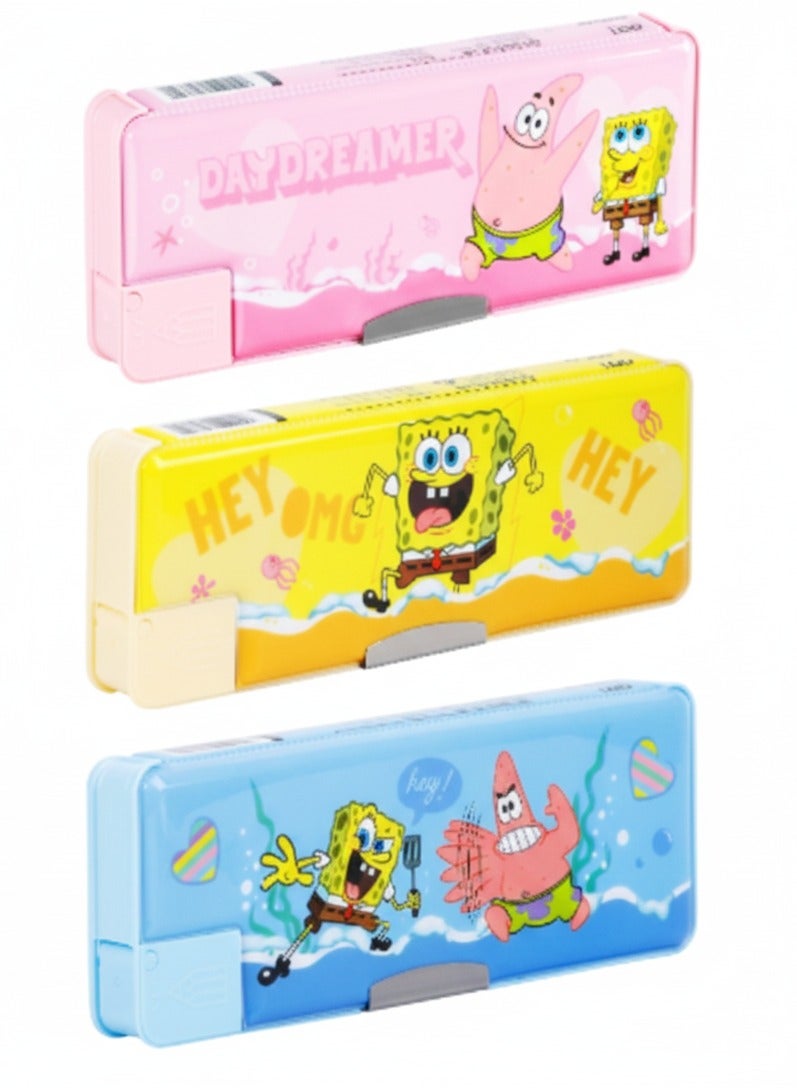 Deli Cartoon Character Pencil Box for Kids Assorted Colors - Image 1